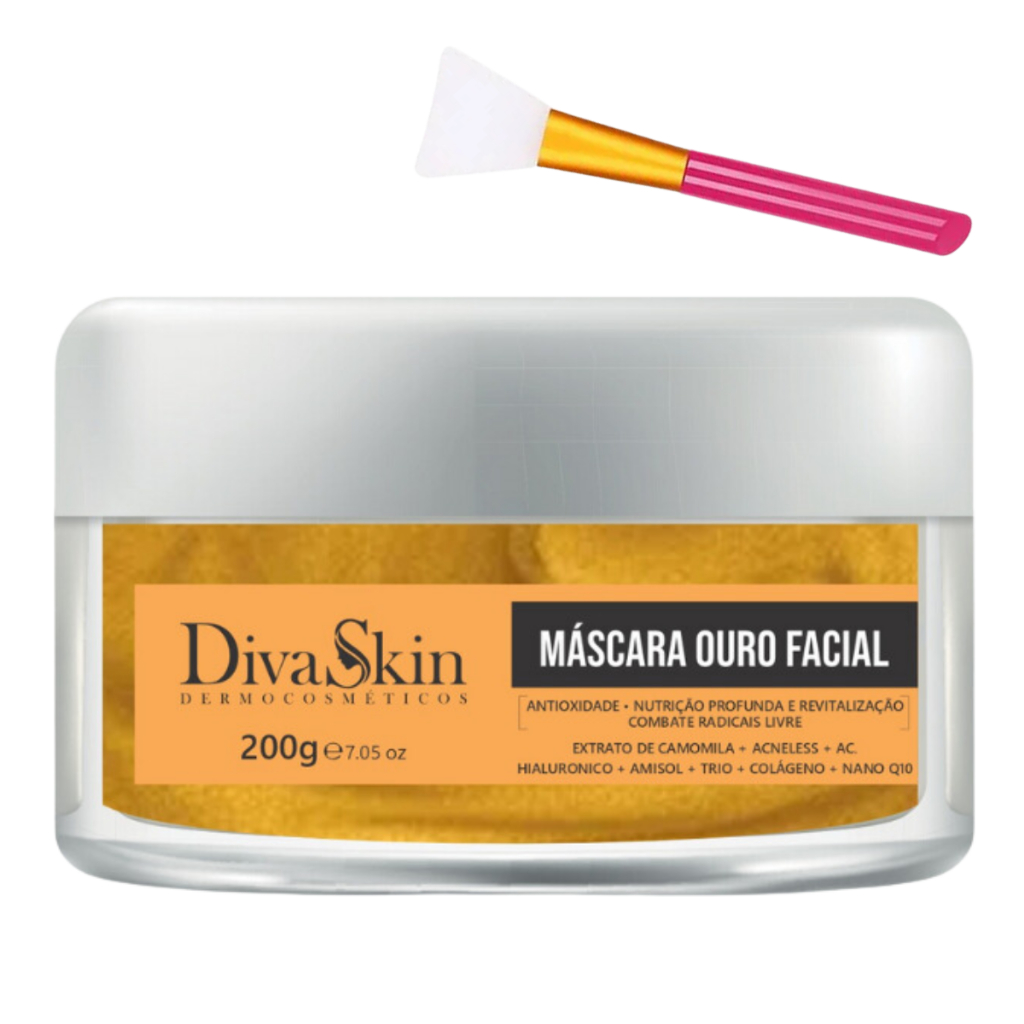 Máscara Facial Ouro-Profissional- Diva Skin- 200g