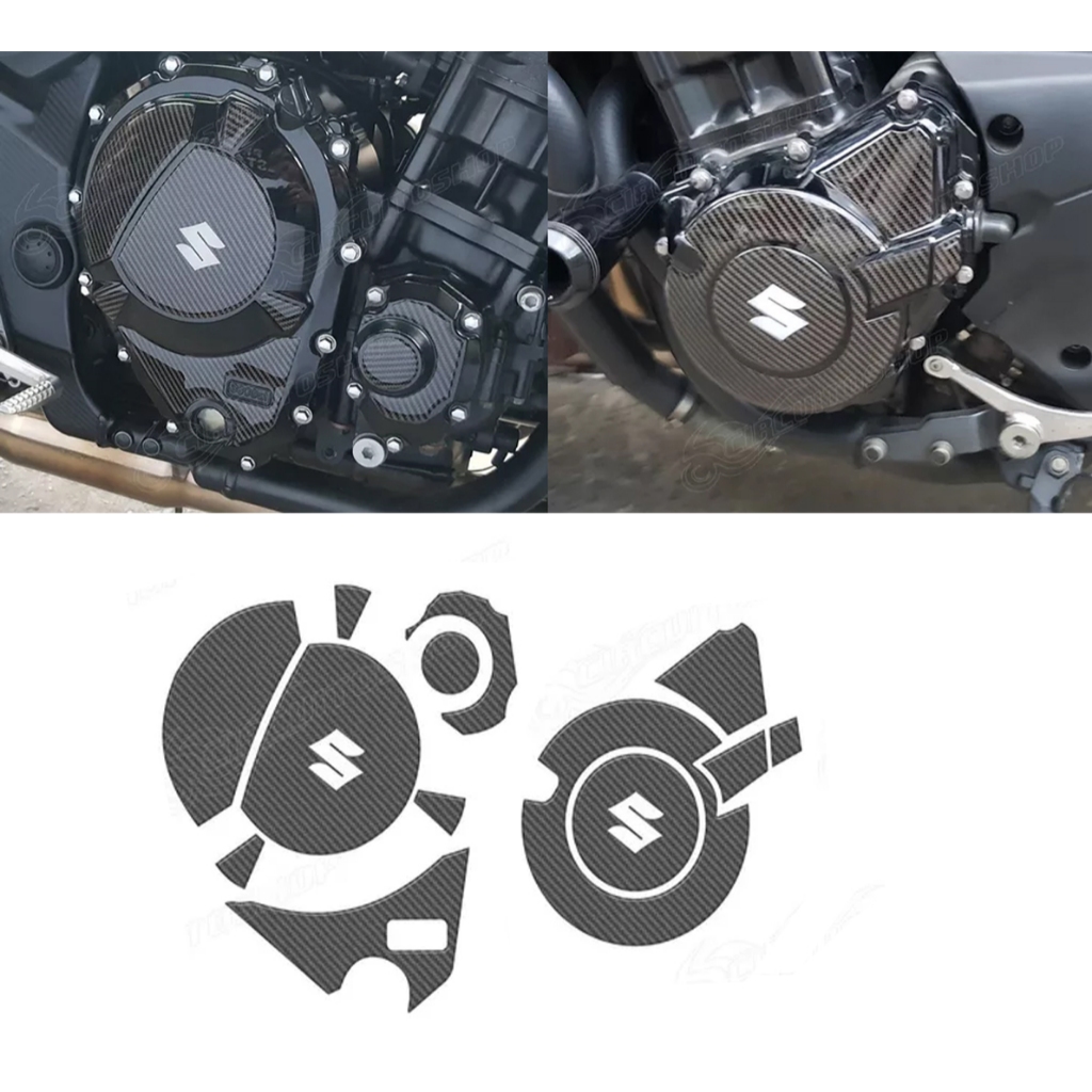 Adesivo Protetor Relevo 3d Motor Moto Suzuki Bandit 650 S N Gsx 650 F