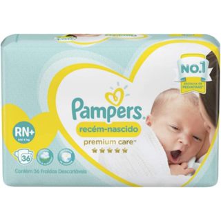 1pte Fralda Pampers RN + Premium Care 36un até 6kg em Oferta na Shopee