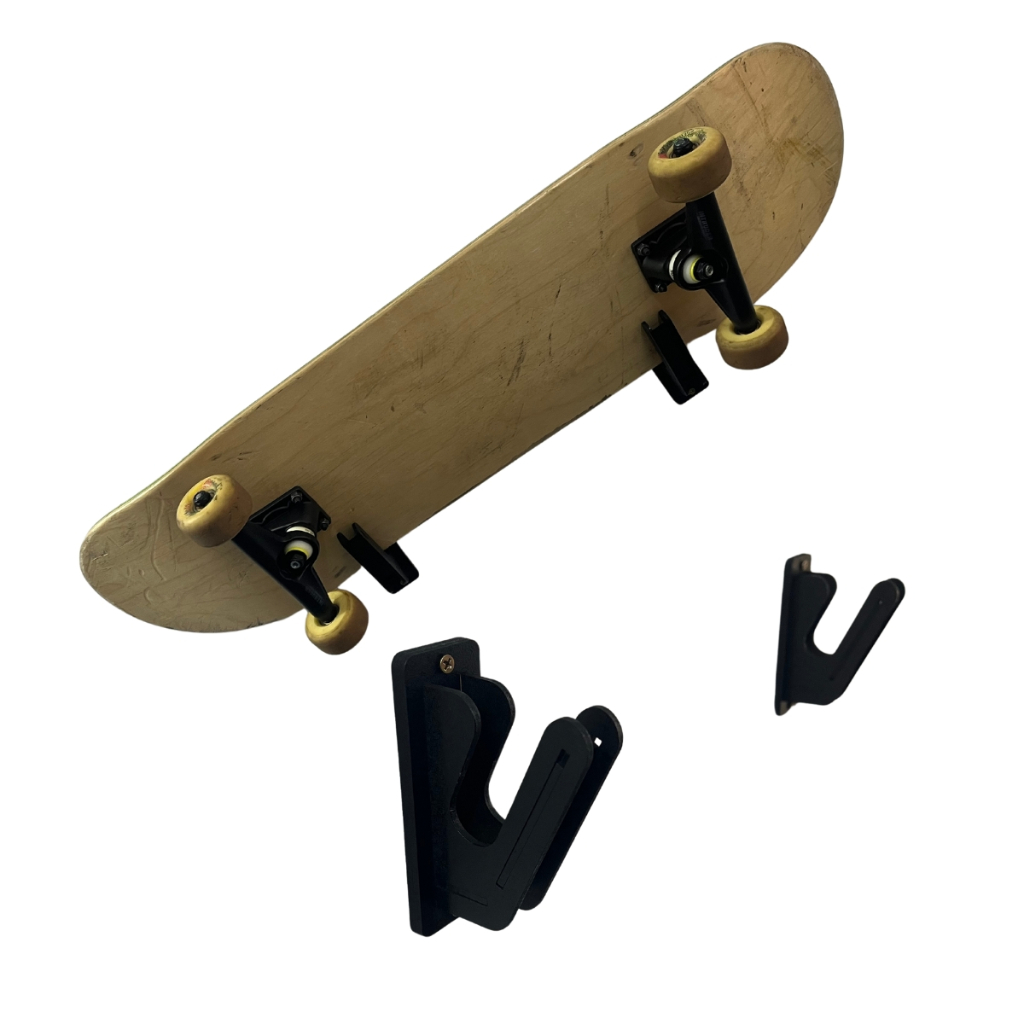 Suporte Para Skate De Parede Fixo Na Horizontal decoração Longboard shape de skate em MDF