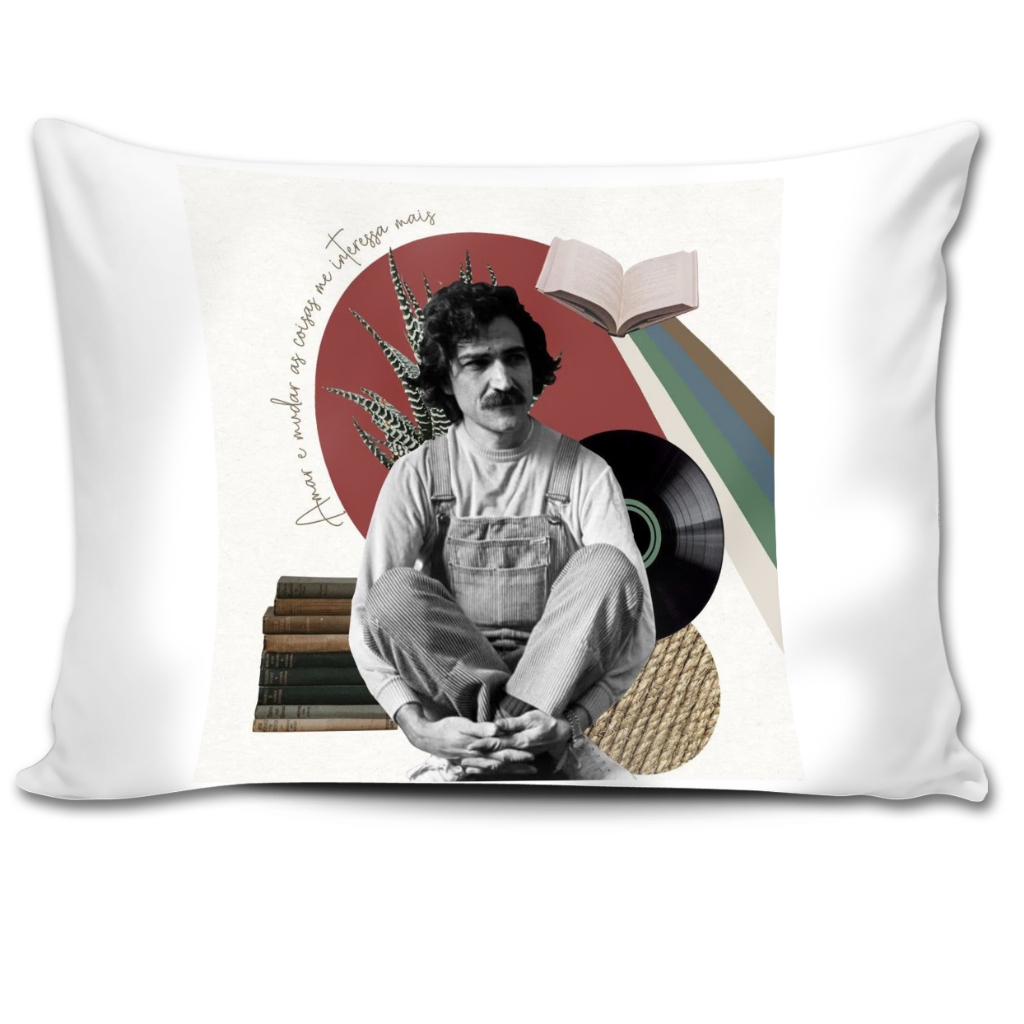 Almofada Belchior MPB 27x37cm Decoração Música Brasileira Presente Criativo