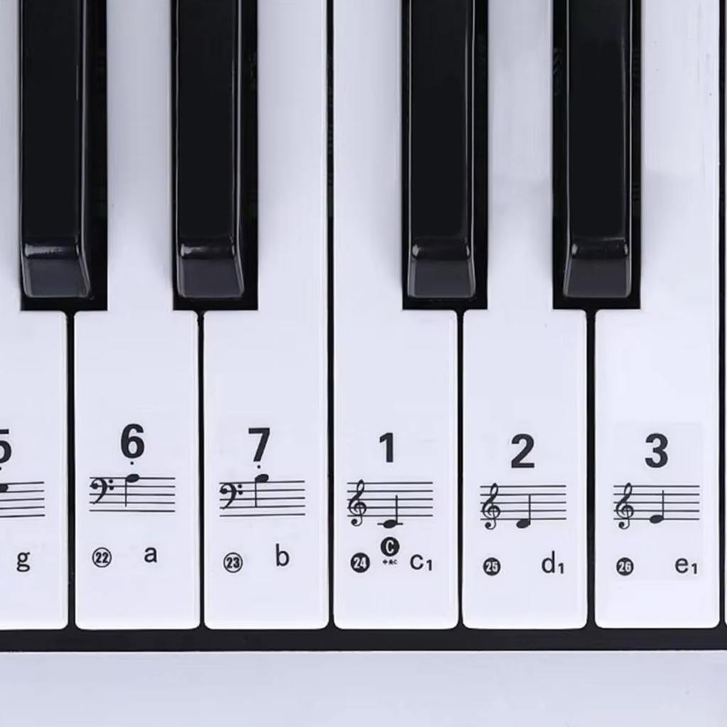 Adesivo Para Teclado Musical Com Notas Para Iniciantes em Oferta na Shopee