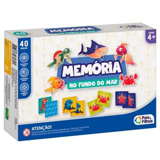 Jogo da Memória no Fundo do Mar +4 Anos Divertido Interativo Pedagógico Pais & Filhos em Oferta na Shopee