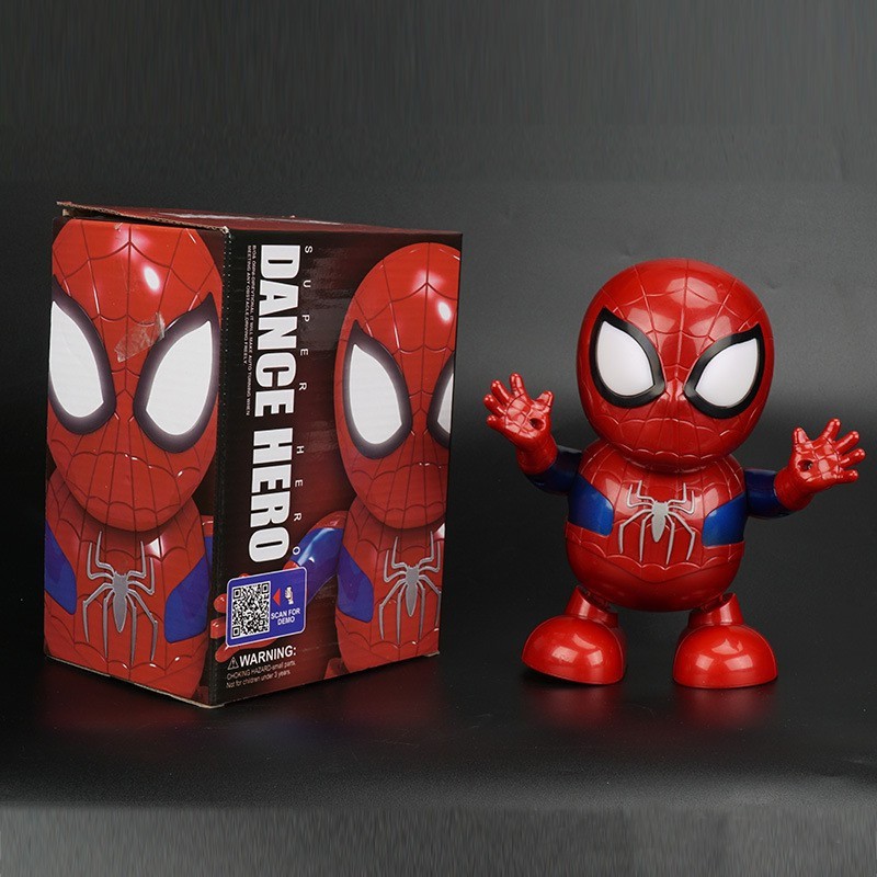 Homem Aranha Dançante Emite Som Luz e Dança Brinquedo Musical Divertida Para Crianças