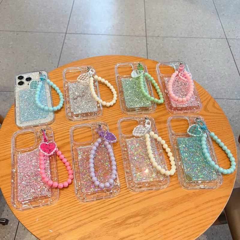 capa brilho com corrente para Motorola G04/G24