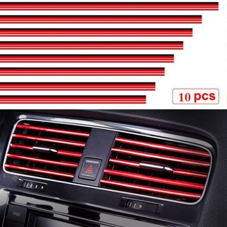 10 pçs Personalizador Ar Condicionado de Carro Filete Cromado PVC 20cm em Oferta na Shopee