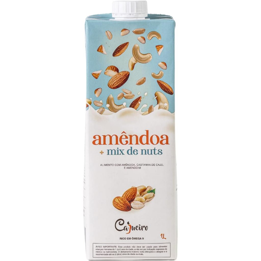 Bebida Leite Vegetal Amendoas Castanha Mix Nuts Cajueiro 1 L