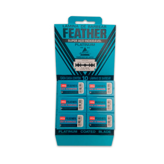 1 Cartela Lâmina Feather Com 60 Lâminas Barbear Cada em Oferta na Shopee