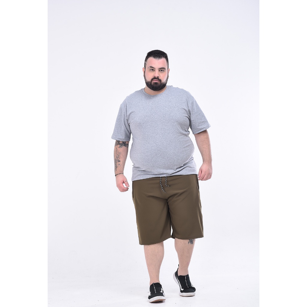 3 unidades Tactel Elastano Plus Size Masculino Esportivo e Casual - G1 ao G5 Tamanhos Grandes