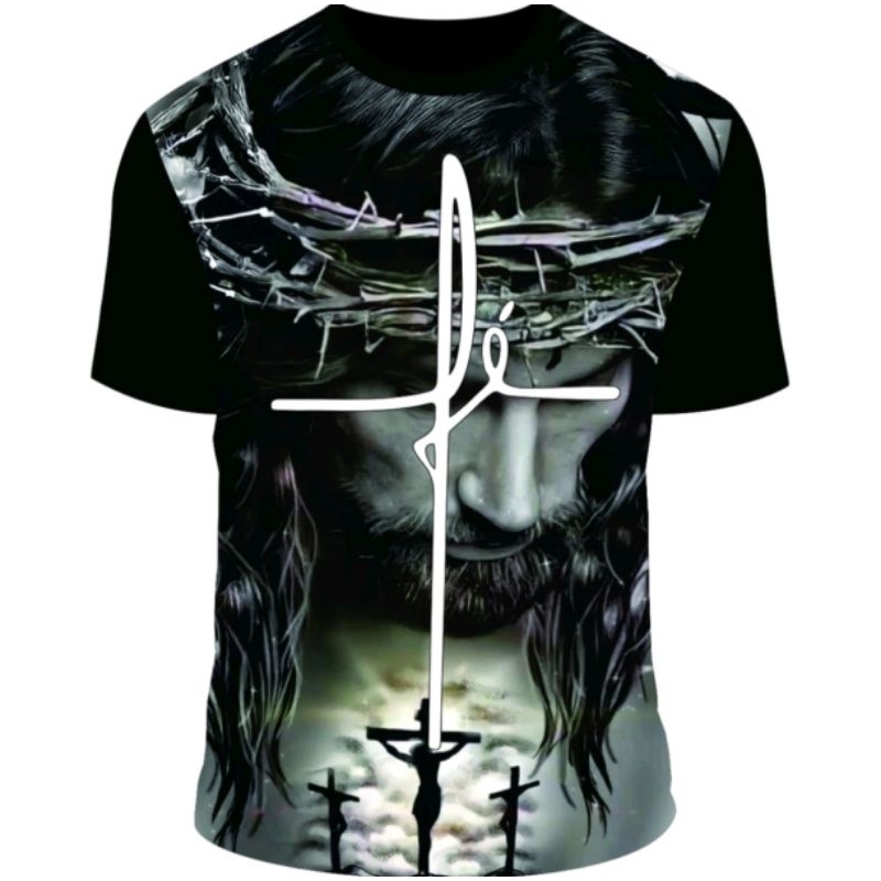 Camiseta fé jesus, Cristo estampada