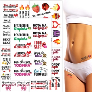 SEX SHOP 69 Tatuagens Temporária Intima Pós Depilação - Tatuagens Fake Sedução - SEX YSHOP