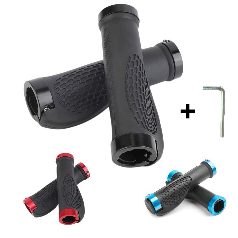 Par Manopla Bike NIPARTE Sem Bar End Punho Ergonomico Para Bicicleta Ciclismo Com 4 Travas de Aluminio e 1 Ferrramenta