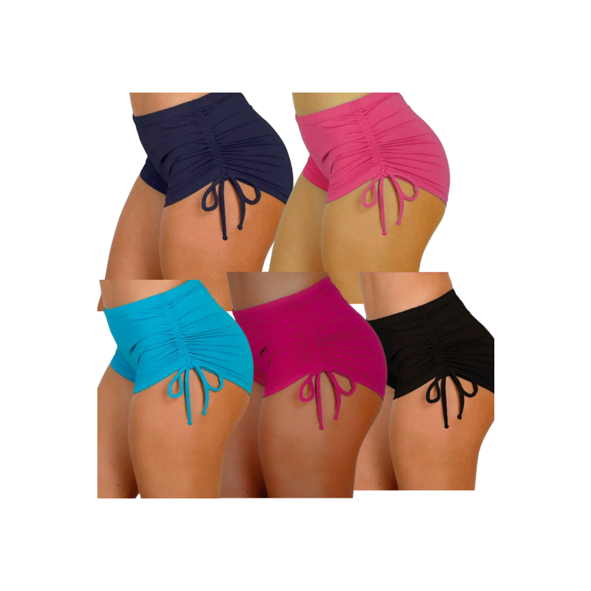 Calcinha Biquíni Sunquíni Shorts Cordinha Lateral