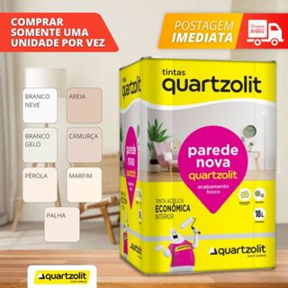 Tinta Acrílica Economica Parede Nova 18 Litros - QUARTZOLIT em Oferta na Shopee