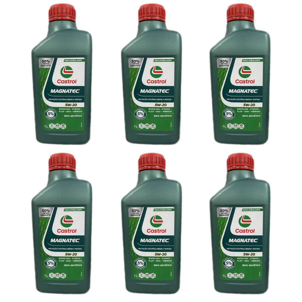 Kit de Óleo Fusion 2016-2019 Castrol Magnatec 5w20 E Stop Start Sintético