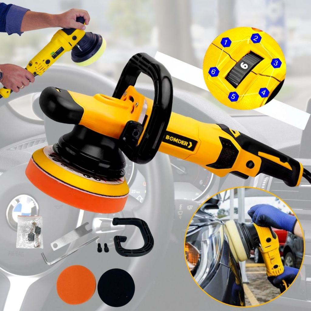 Maquina Politriz Automotiva Veículos 1450W Roto Orbital