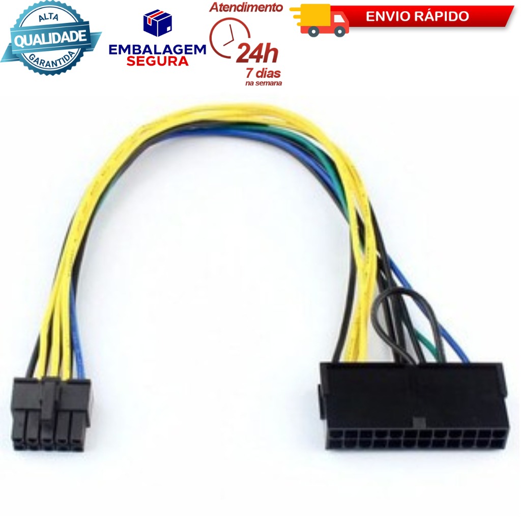 Cabo Adaptador 24 P/ 10 Pinos P/ Lenovo Fonte Atx em Oferta na Shopee