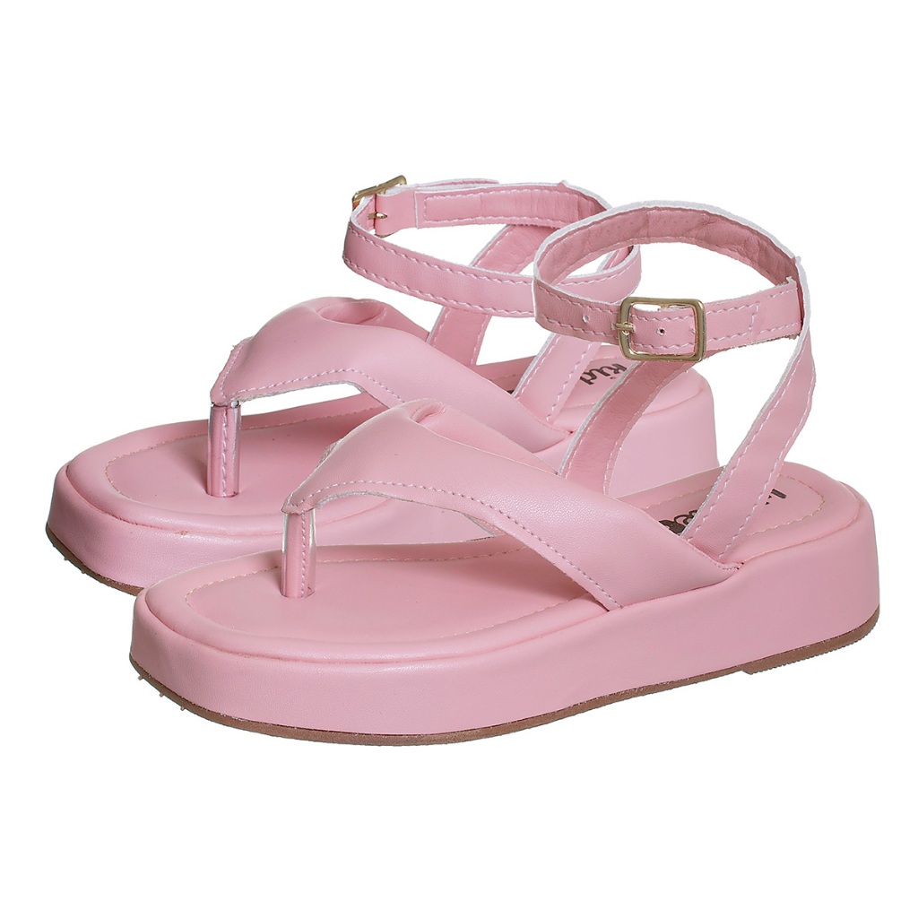Sandália Flat Rosa Infantil Feminina Plataforma Kidstep em Oferta na Shopee