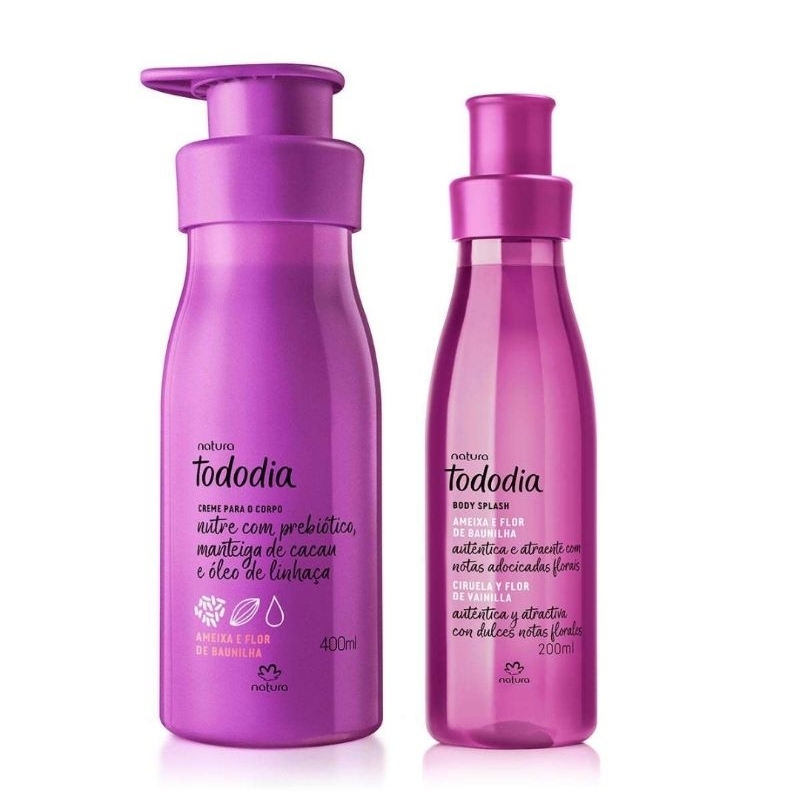 creme corporal 400 ml + Body Splash. Ameixa e Flor de Baunilha 200 ml