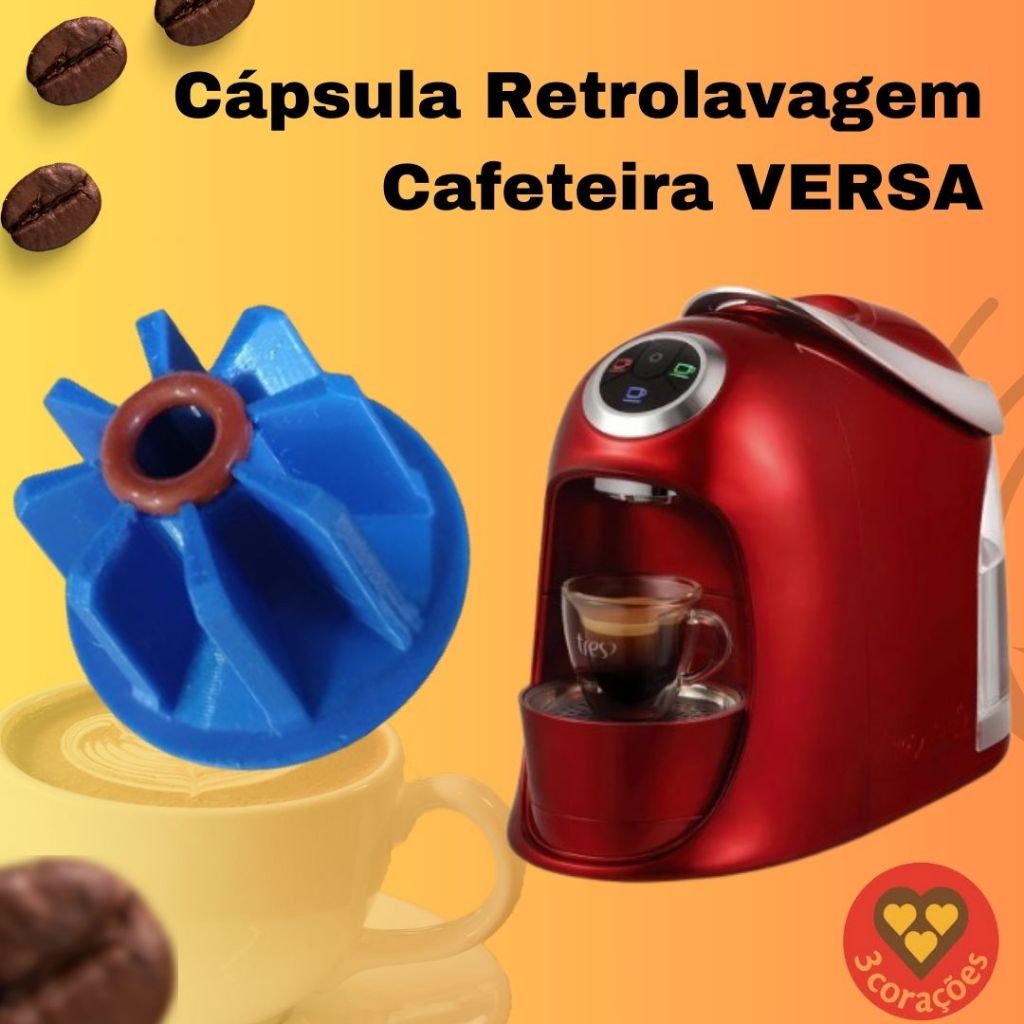 Capsula de  Retrolavagem Três Corações - Cápsula de Limpeza -  MODELO VERSA