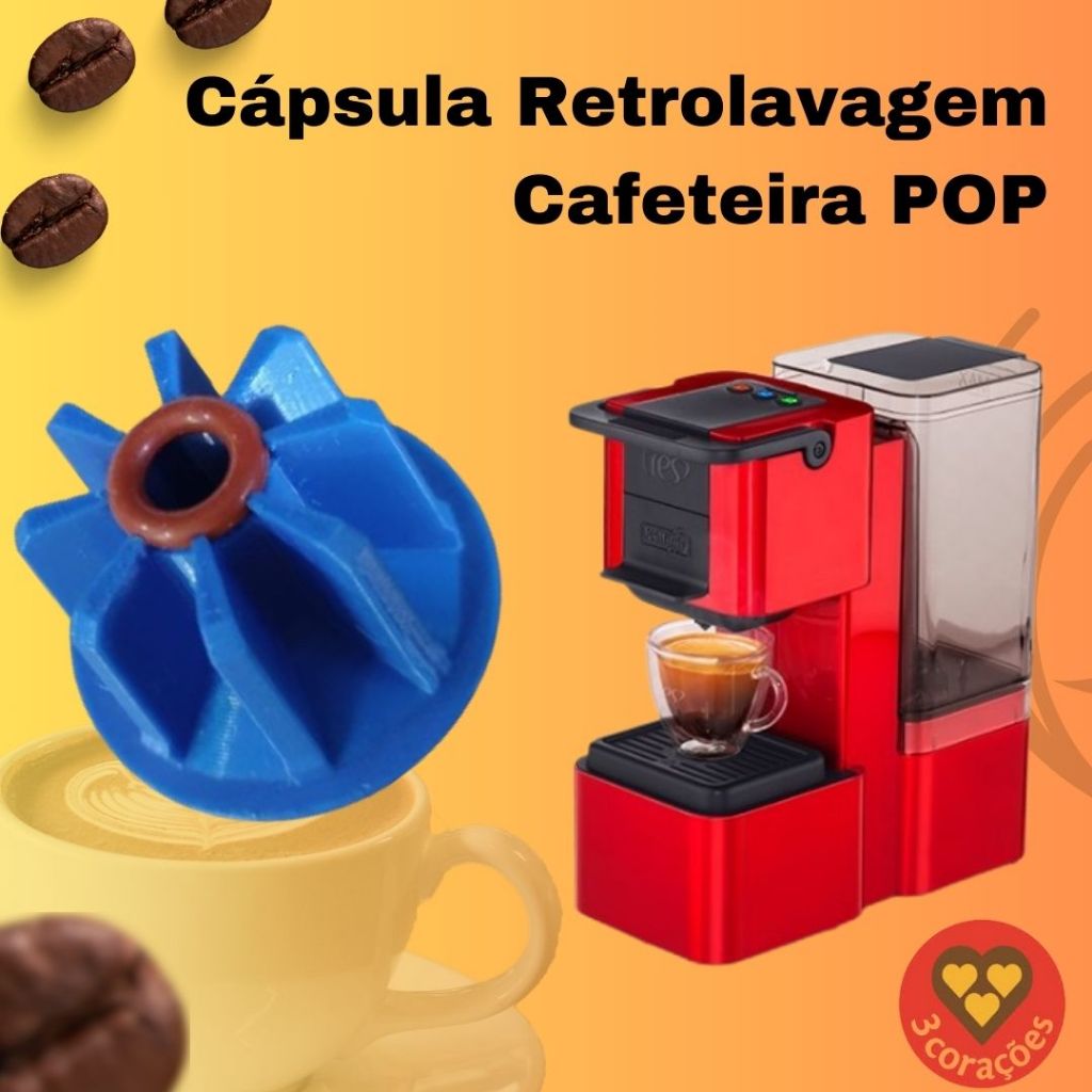 Capsula de  Retrolavagem Três Corações - Cápsula de Limpeza -  MODELO  POP