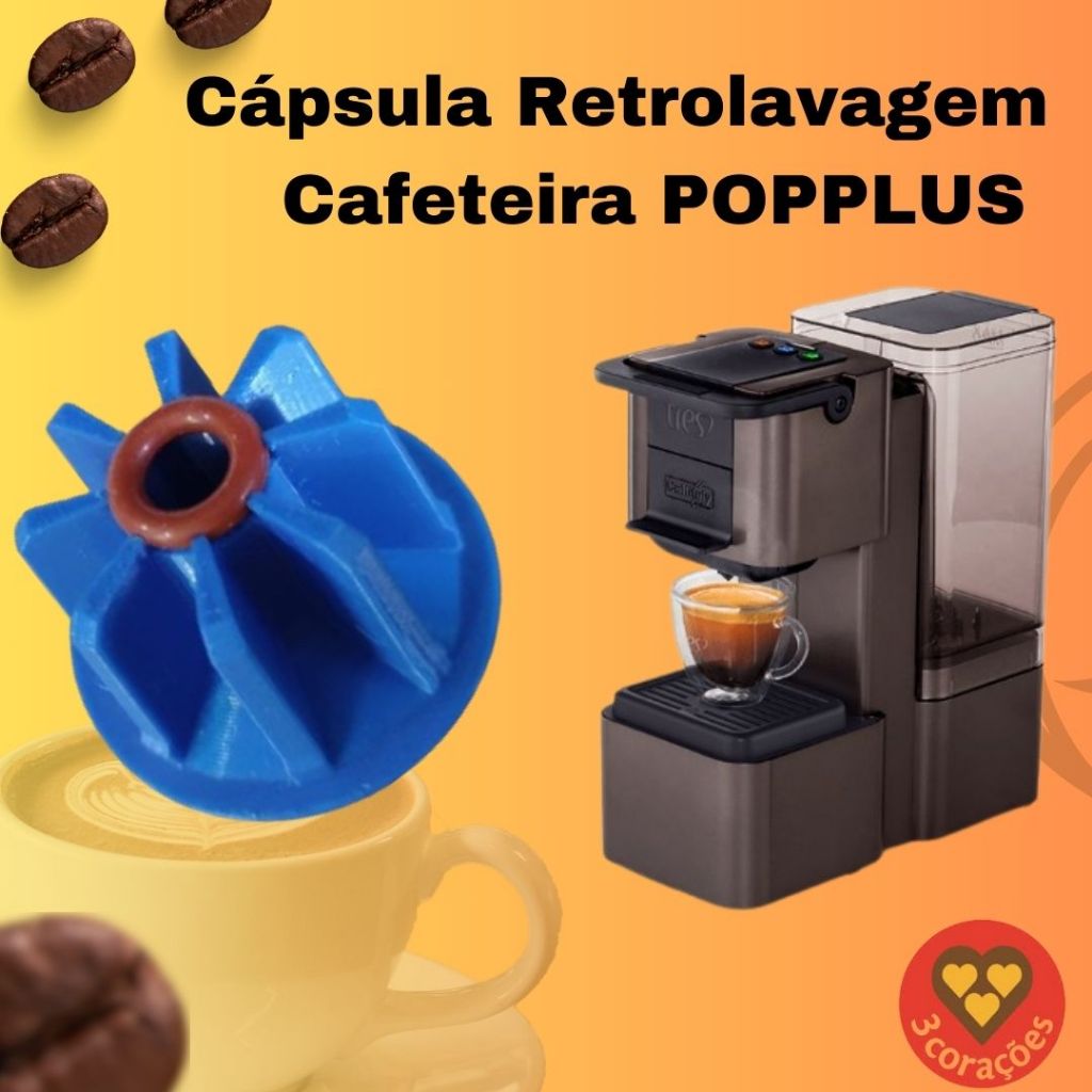 Capsula de  Retrolavagem Três Corações - Cápsula de Limpeza -  MODELO  POP PLUS