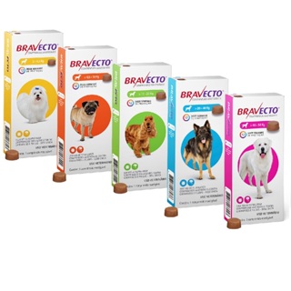 Antipulgas e Carrapatos Bravecto para Cães de 2 kg a 56 kg MSD em Oferta na Shopee
