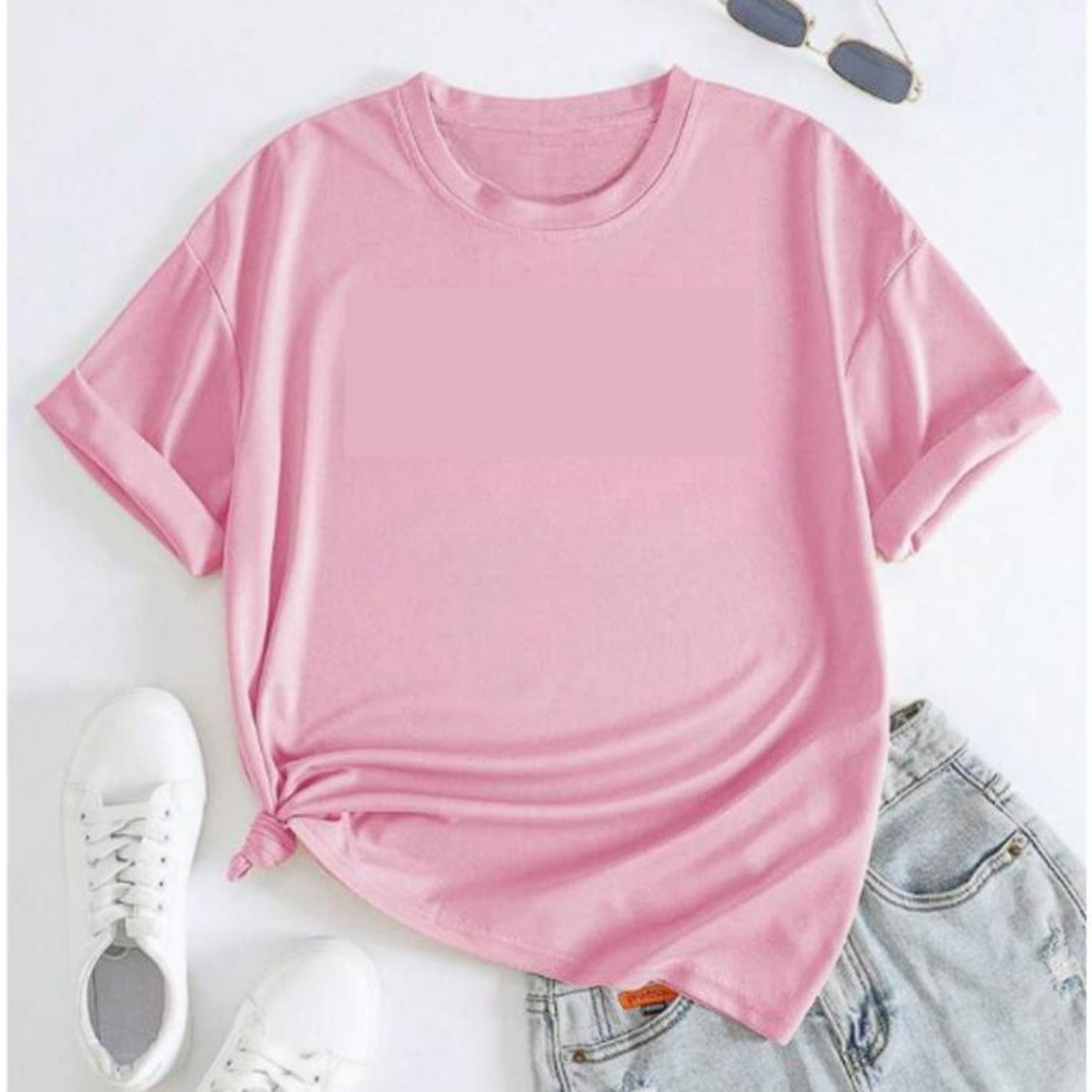Camiseta T-Shirt Feminina 100% Algodão Lisa Promoção Gola Redonda em Oferta na Shopee