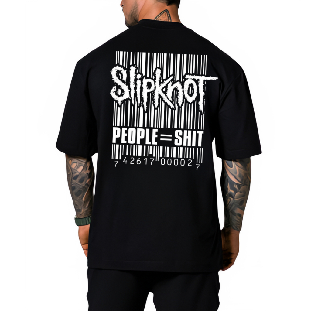 Camiseta Oversized Slipknot Streetwear Show Camisa Larga em Oferta na Shopee