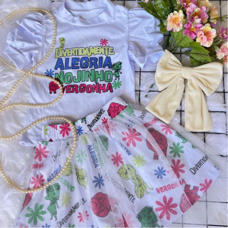 Conjunto infantil menina divertidamente blogueirinha 2 peças