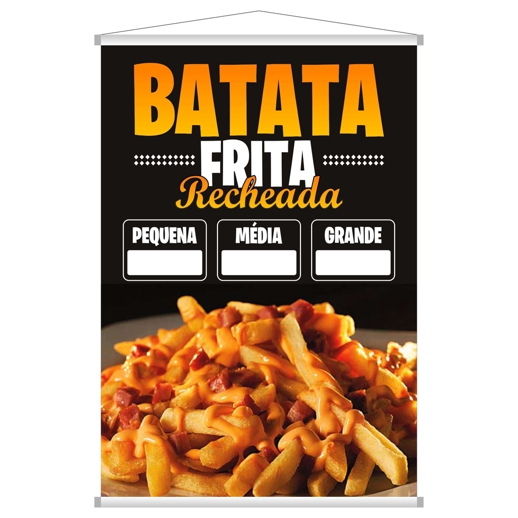 Banner BATATA FRITA RECHEADA Arte pronta em Oferta na Shopee
