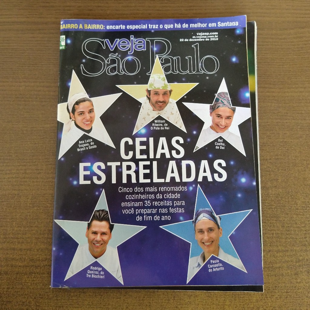 Revista Veja São Paulo 22 de Dezembro de 2010 - Ceias Estreladas (Capa)