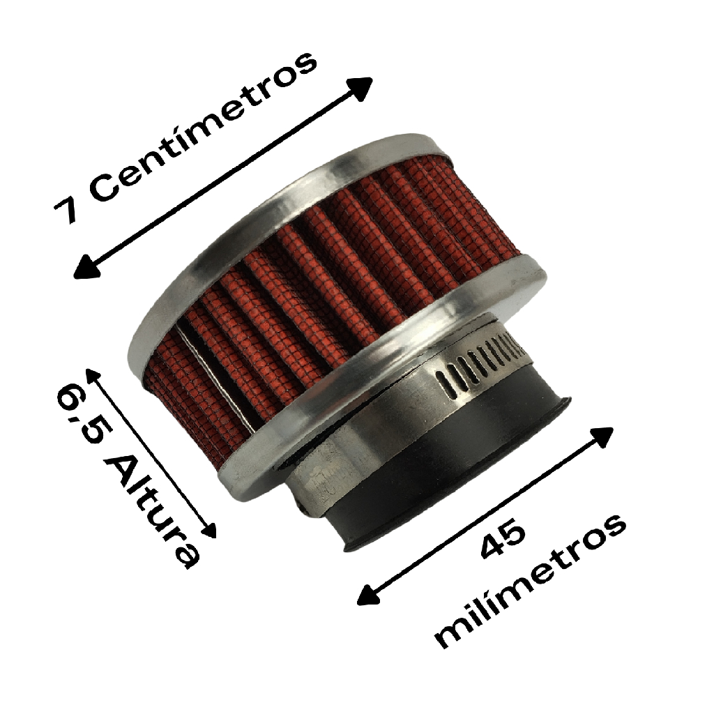 Filtro De Ar Esportivo 45 Milímetros Yamaha Factor / Ybr 125 / 150 2000 a 2015
