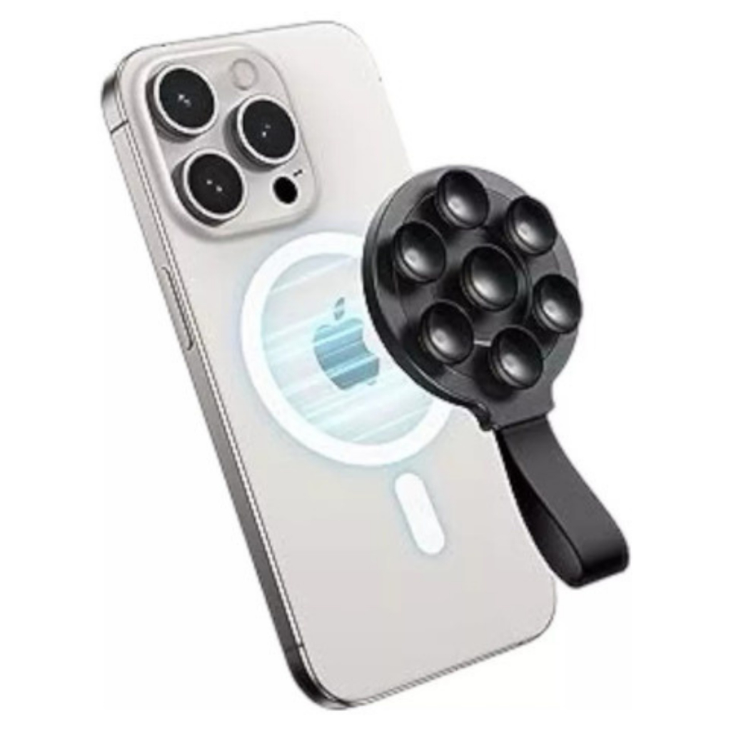 Capinha Ventosa Celular Suporte Silicone Magnético Magsafe P/ iPhone