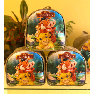 25 mochilas personalizaras para aniversário festa todos os temas rei leão para festinha em Oferta na Shopee