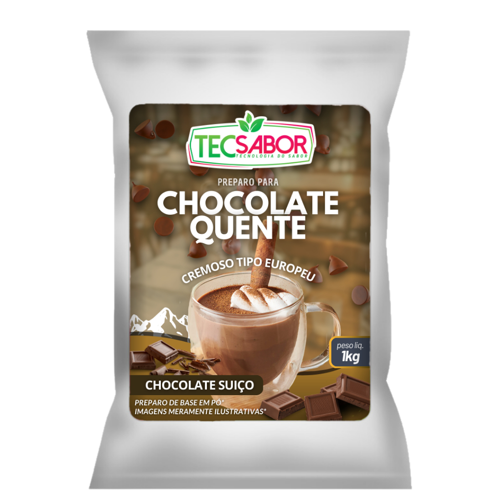 Chocolate Quente Cremoso tipo Europeu sabor Chocolate Suiço - Tecsabor