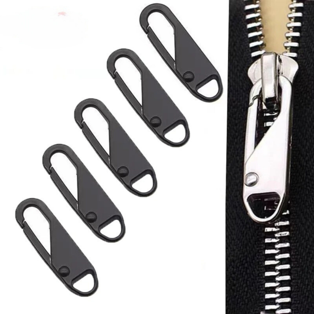 Kit 5 zíper destacável universal de encaixar para roupas malas bolsas