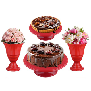 Kit 2 Boleiras 20/26 Cm + 2 Vasos Real 20 Cm em Oferta na Shopee