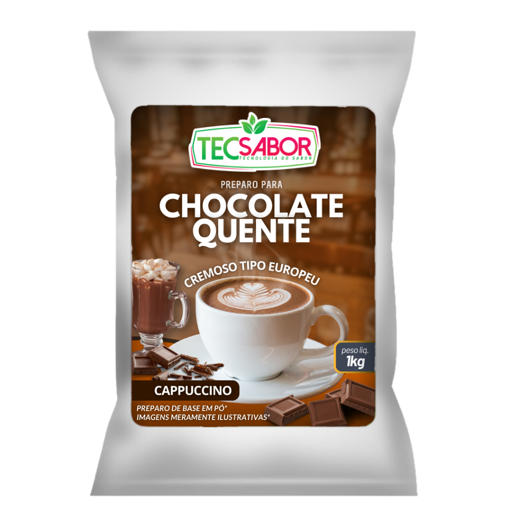 Chocolate Quente Cremoso tipo Europeu sabor Cappuccino  - Tecsabor