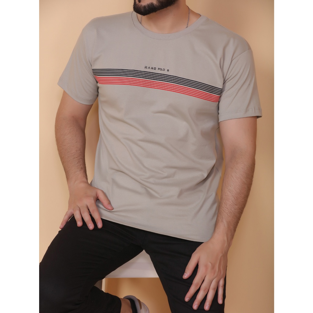 Camiseta masculina basica estampada algodão verão manga curta pol4