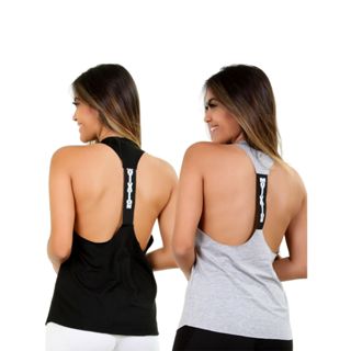 Kit 2 Regatas Lisa Cavada com Elástico nas Costa Academia 8282 em Oferta na Shopee