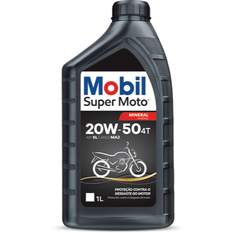 Óleo Mobil Super Moto 20W50 4T Mineral JASO MA2 1L em Oferta na Shopee