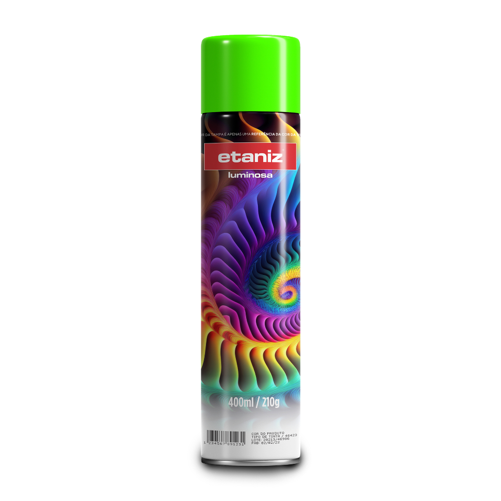 Tinta spray luminosa verde extrema fixação 400ml em Oferta na Shopee