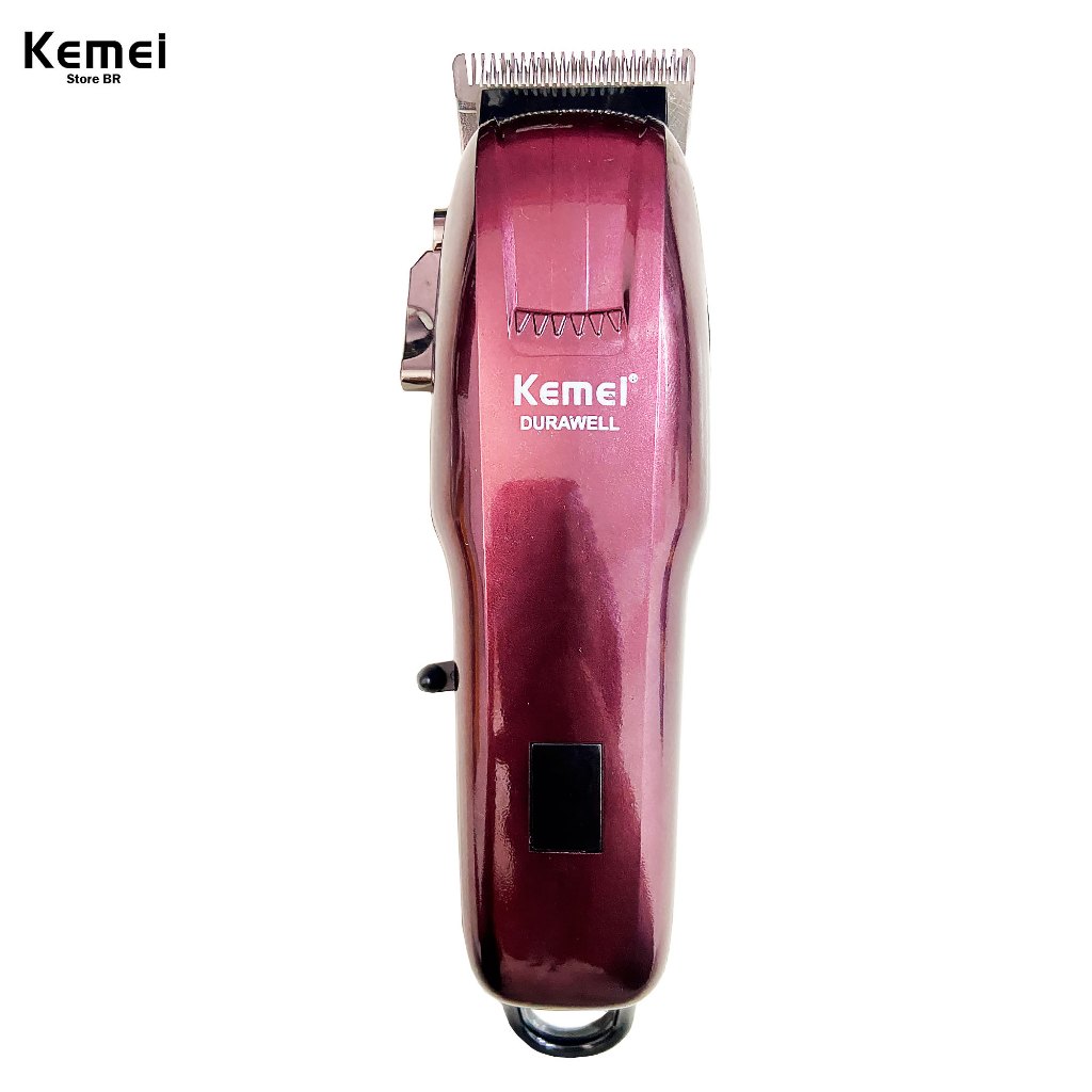 Cortador De Cabelo Kemei Km-pg2600 Bordô 100v/220 KM-2600PG sem fio Portátil Bivolt Máquina de corte - Beauty