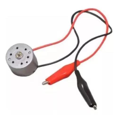 Micro Motor 310 1.5 6v C/ Cabos E Garras Jacaré 7000 Rpm