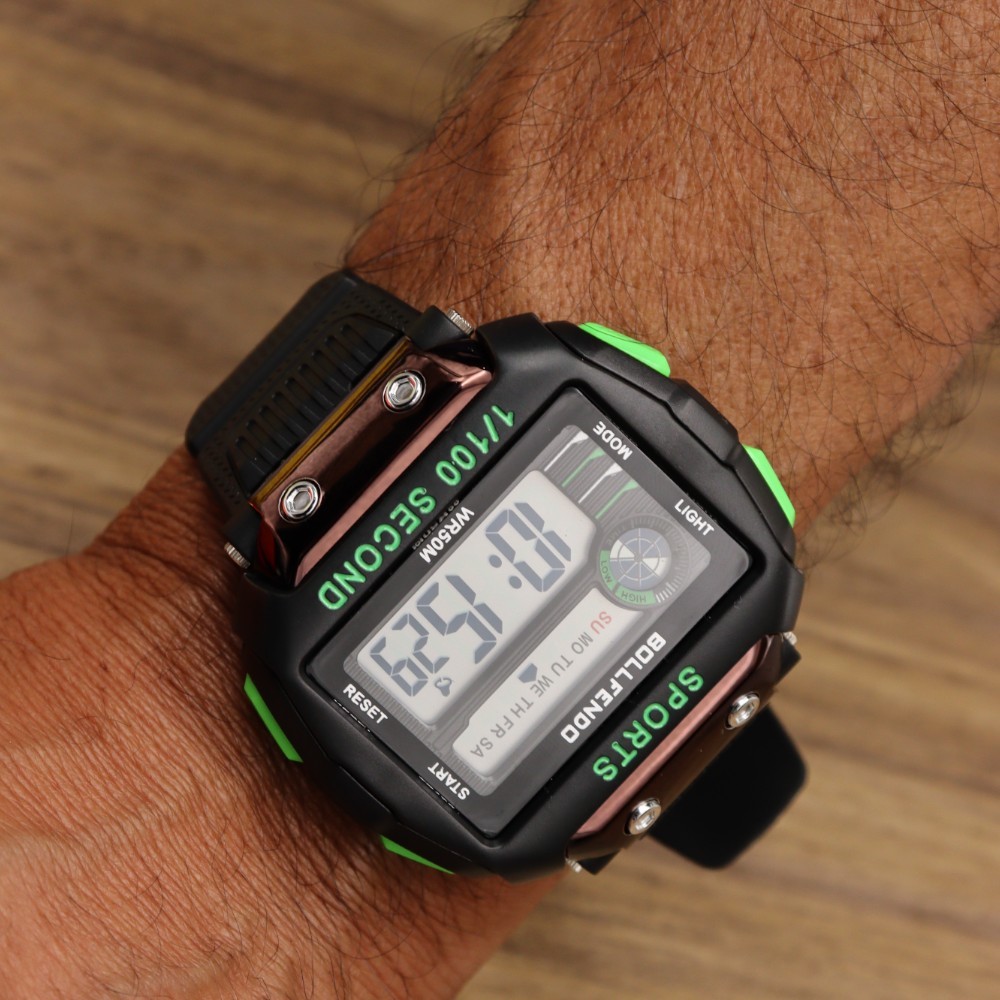 Relógio Masculino De Pulso Digital Esportivo Bolfendo Luminoso A Prova D'água Acompanha Caixa