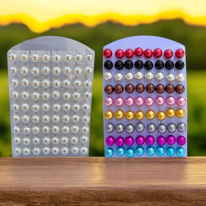 Cartela com 72 Brinco de Pérola em Oferta na Shopee