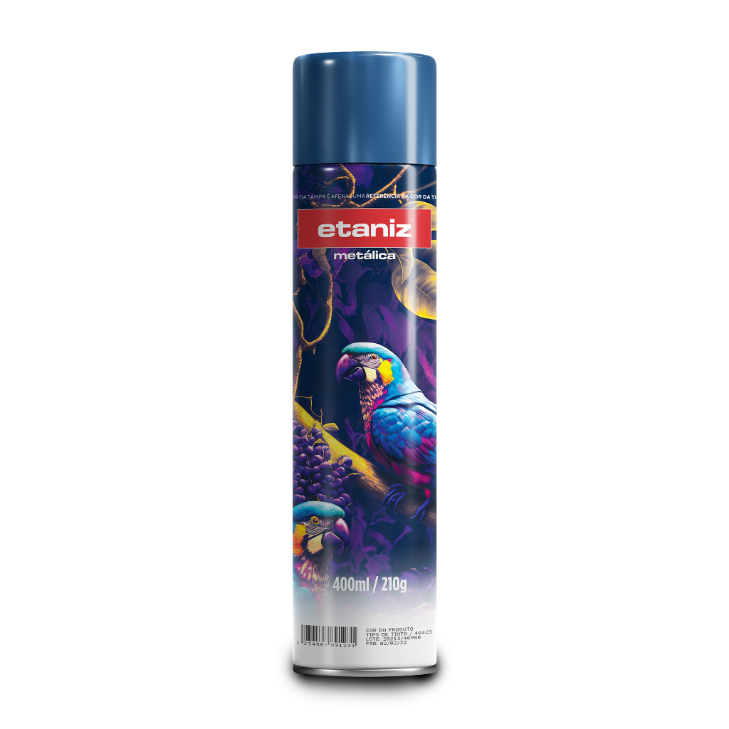 Tinta spray metálico azul extrema fixação 400ml