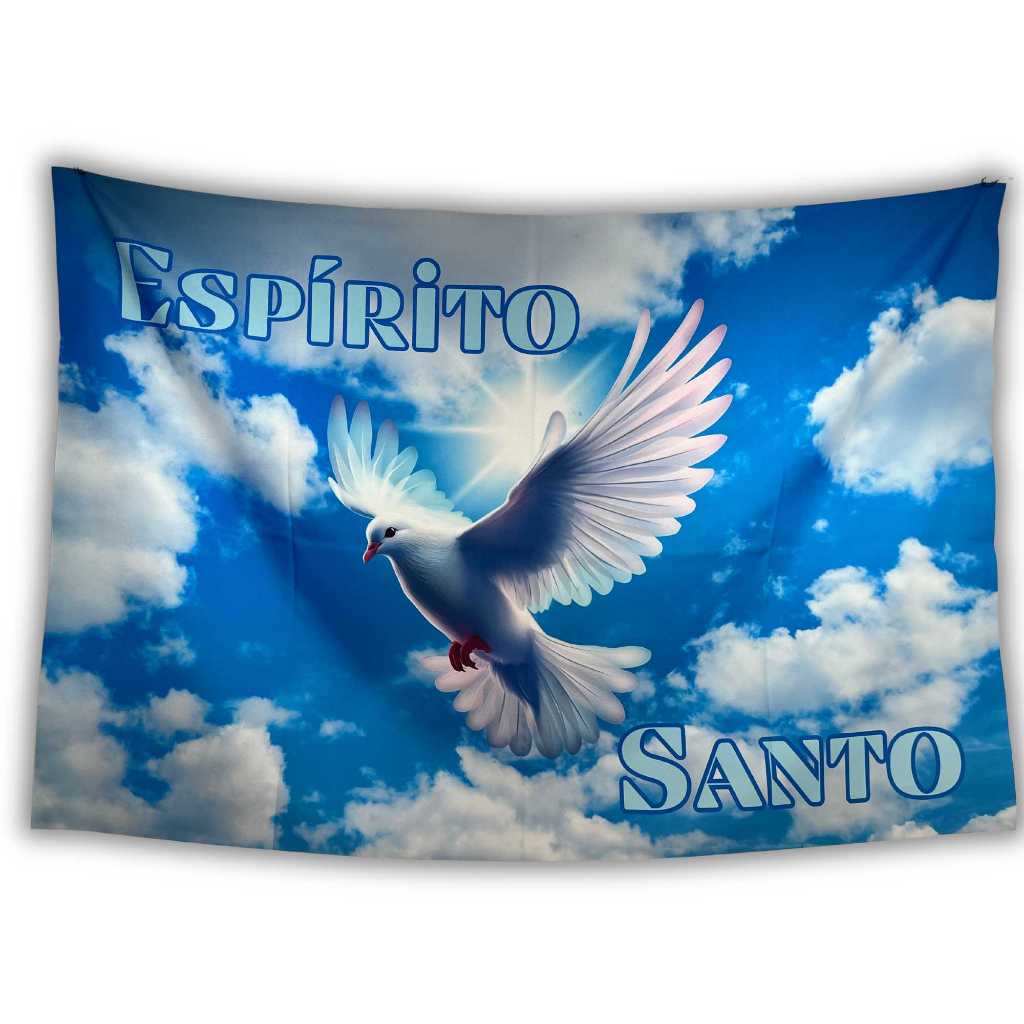 Bandeira Painel Evangélico Espirito Santo 150 x 100 em Oferta na Shopee