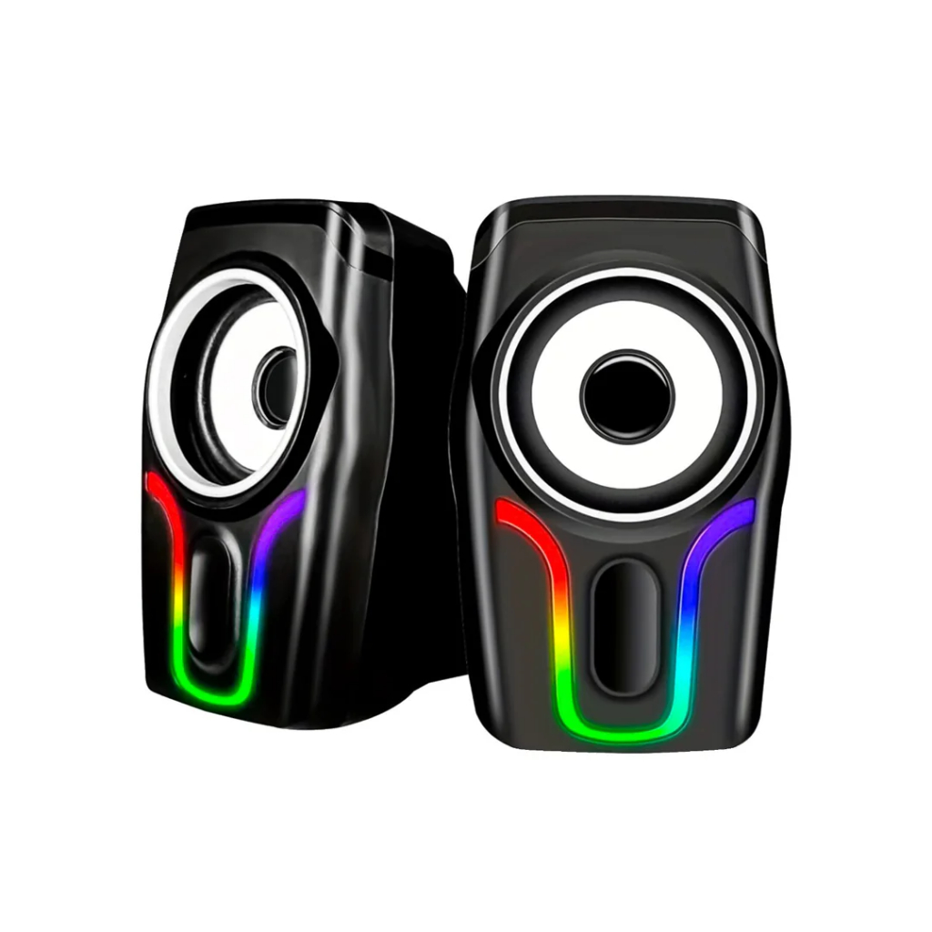 Caixa de Som para PC Multimídia 2.0, Led RGB, USB 2.0 Knup KP-RO804